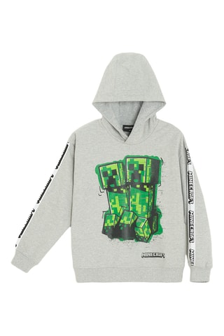 Sweat à capuche Minecraft - Gris