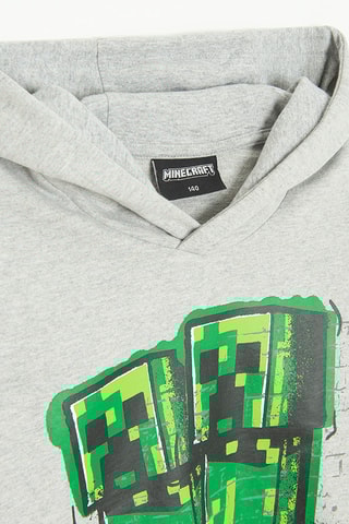 Sweat à capuche Minecraft - Gris