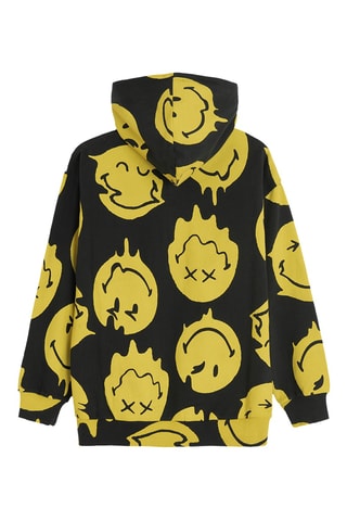 Sweat à capuche Smiley - Noir