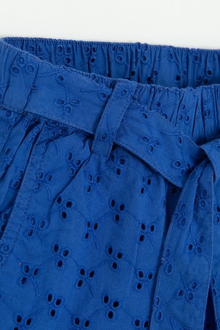 Short en broderie anglaise - Bleu roi