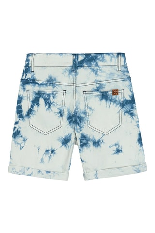 Short en jean tie and dye Bleu
