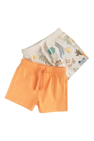 2 shorts - Orange et beige