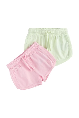 2 shorts - Vert clair et rose