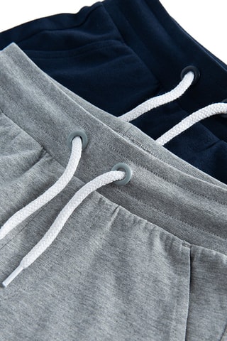 2 bermudas Gris chiné et bleu nuit