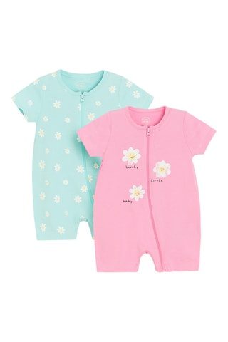 2 combinaisons - Rose et vert d'eau