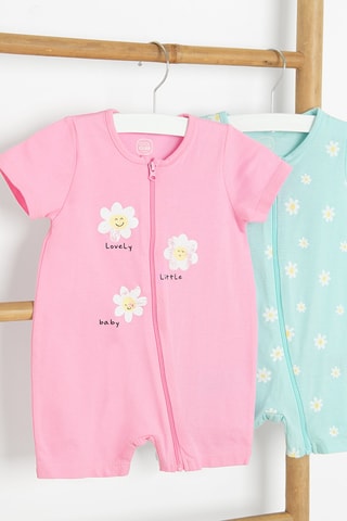 2 combinaisons - Rose et vert d'eau