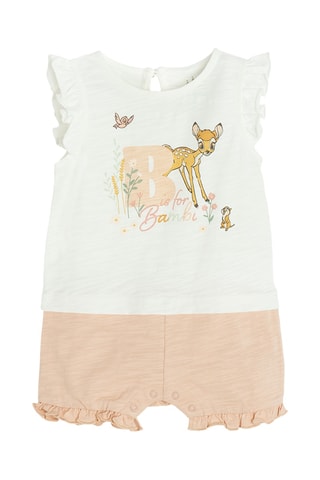 Combinaison trompe-l'œil Bambi Disney - Ecru