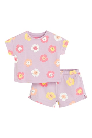 T-shirt et short - Mauve