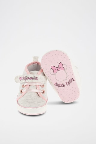 Chaussons Minnie Disney Gris clair chiné et rose