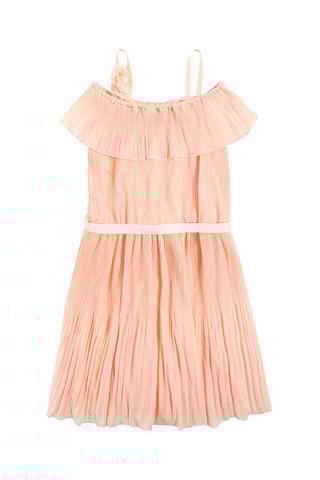 Robe plissée Saumon