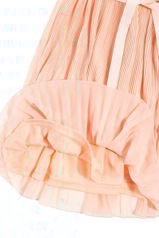 Robe plissée Saumon