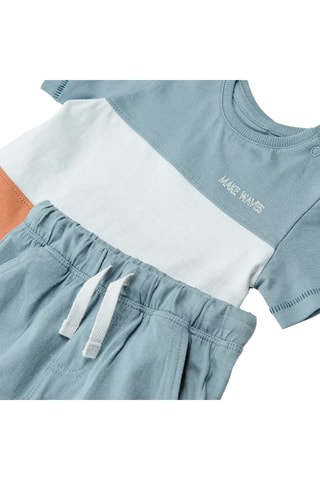 T-shirt et bermuda Ciel et blanc