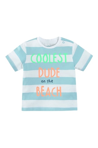 T-shirt Blanc et bleu clair