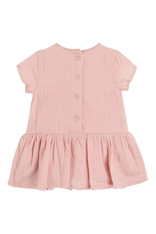 Robe plumetis et legging Rose pâle et anthracite