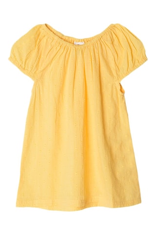 Robe en broderie anglaise Jaune