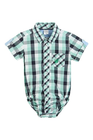 Body-chemise Vert et blanc