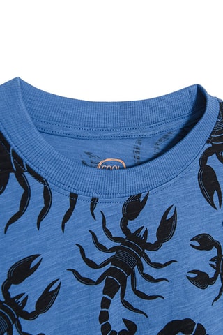 T-shirt Bleu cobalt et noir