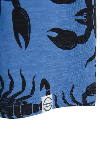 T-shirt Bleu cobalt et noir