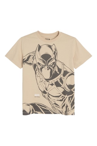 2 t-shirts Black Panther Avengers Marvel - Beige et blanc