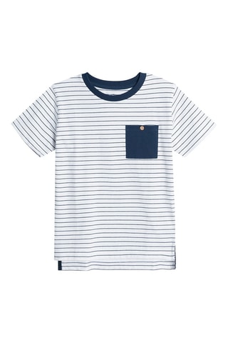 T-shirt - Blanc et bleu marine