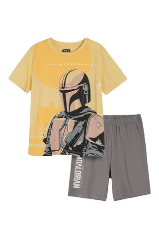 Pyjama Le Mandalorien Star Wars Jaune et gris foncé chiné
