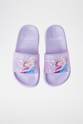 Mules Elsa et Anna La Reine des Neiges Disney Mauve