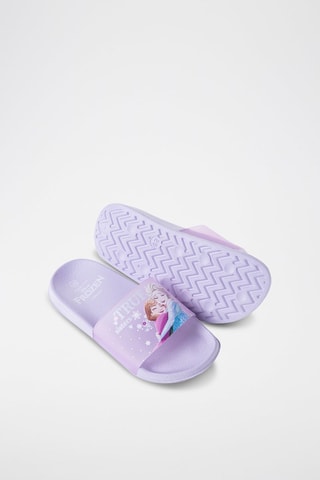 Mules Elsa et Anna La Reine des Neiges Disney Mauve