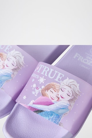 Mules Elsa et Anna La Reine des Neiges Disney Mauve