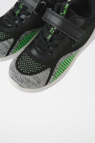 Tennis Gris clair chiné et noir