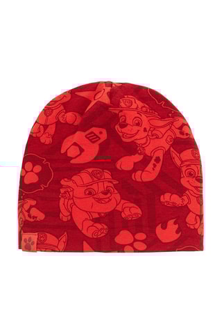 Bonnet réversible Pat’Patrouille - Rouge et gris clair chiné