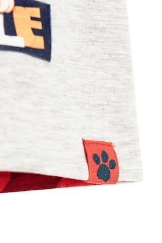 Bonnet réversible Pat’Patrouille - Rouge et gris clair chiné