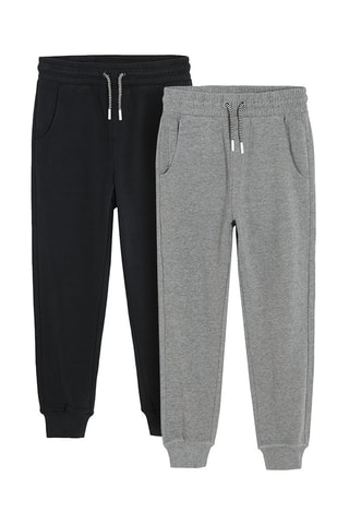 2 joggings - Gris chiné et noir