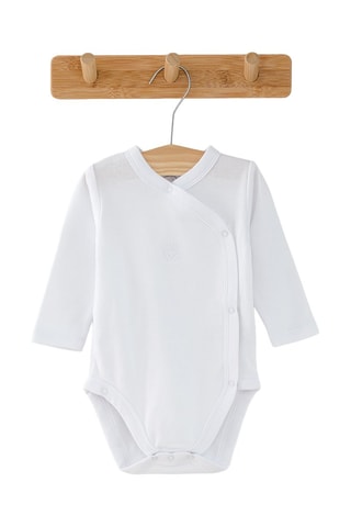 2 bodys en coton biologique - Blanc et rose