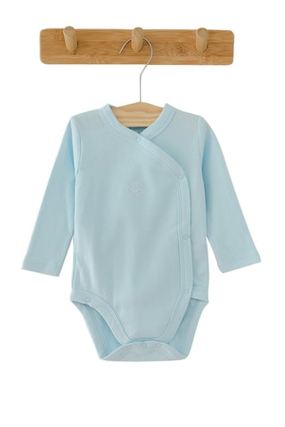 2 bodys en coton biologique - Blanc et ciel