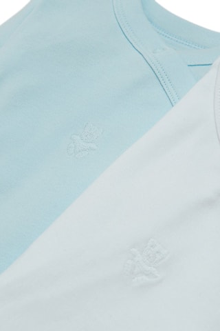 2 bodys en coton biologique - Blanc et ciel