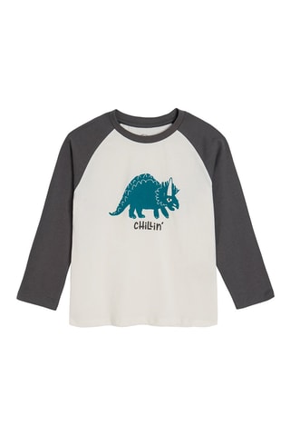 T-shirt - Blanc et anthracite