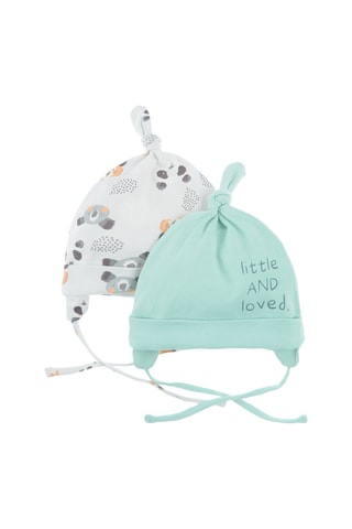 2 bonnets noués Vert clair