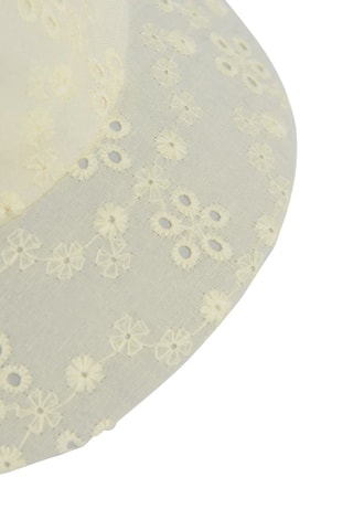 Casquette en broderie anglaise Jaune