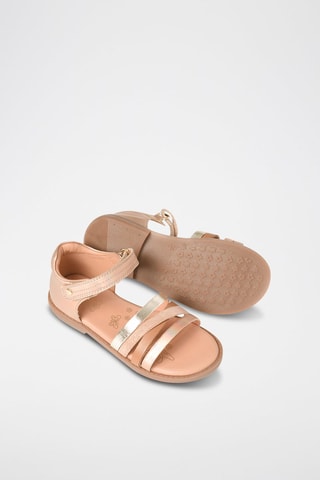 Sandales en cuir - Doré rose