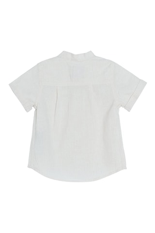 Chemise Blanc et beige