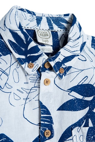 Chemise Blanc et bleu marine