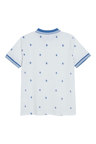 Polo Blanc et bleu cobalt