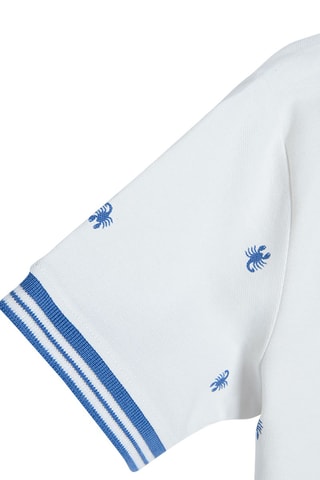 Polo Blanc et bleu cobalt