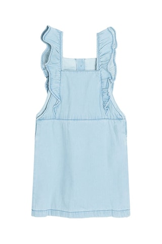 Robe-salopette en jean Ciel