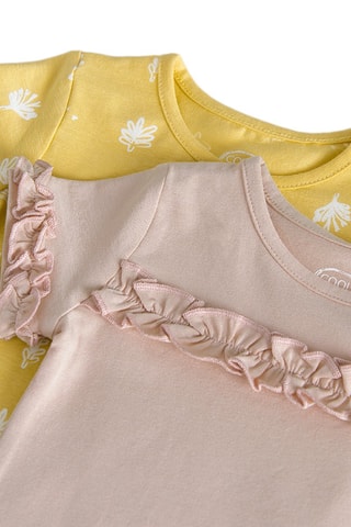 2 bodys Moutarde et mauve