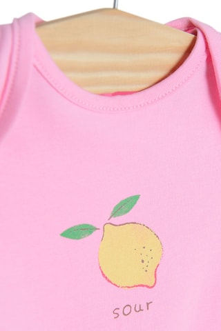 3 bodys Rose, écru et jaune