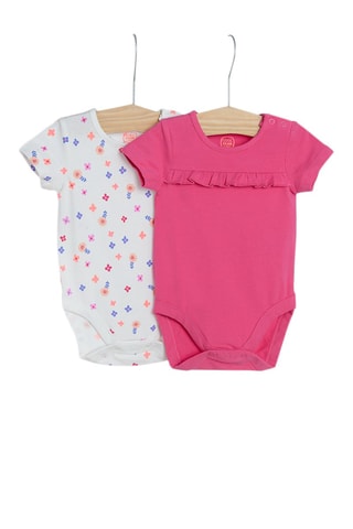 2 bodys Blanc et fuchsia