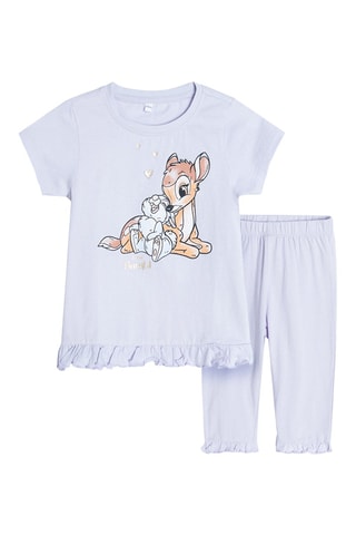 Pyjama Bambi et Panpan Bambi Disney Mauve