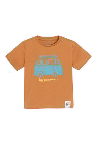 T-shirt et short Camel et bleu marine