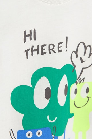 3 t-shirts Blanc, ciel et gris chiné